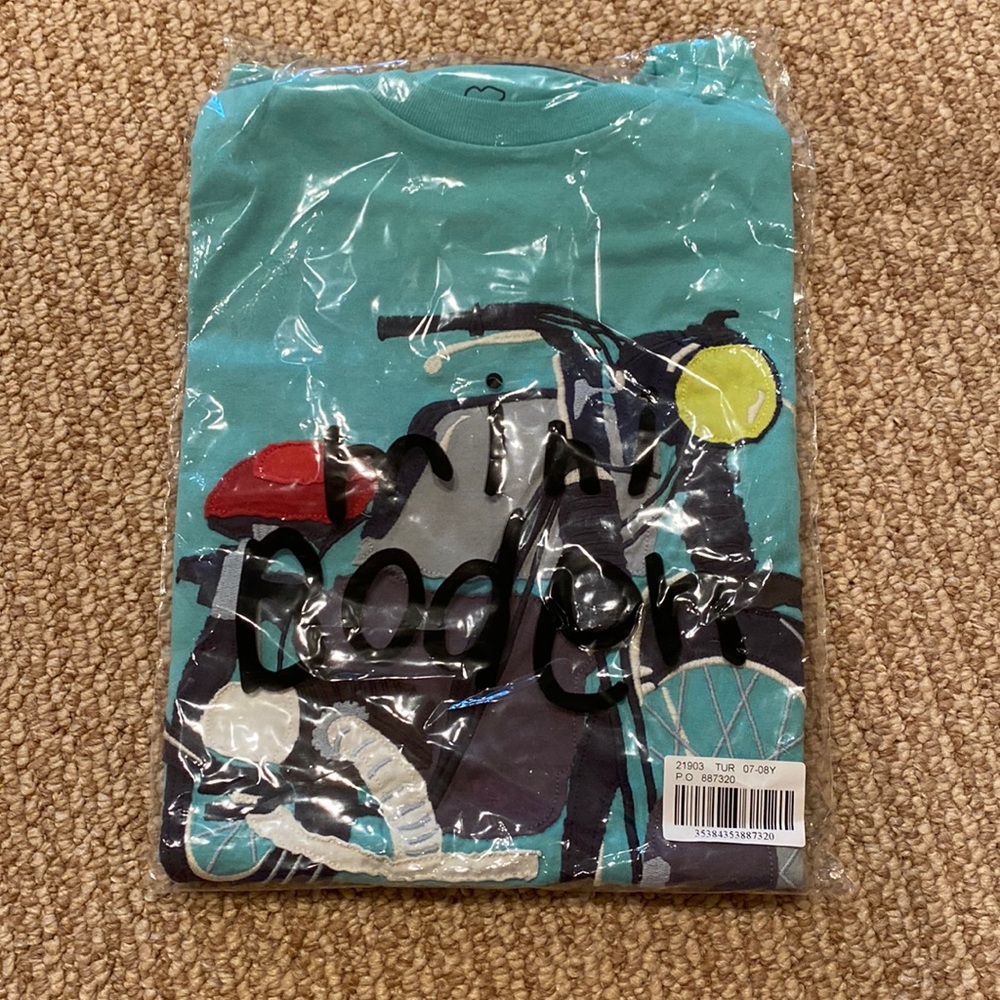 Boys Size 7/8 Mini Boden Motorcycle Shirt